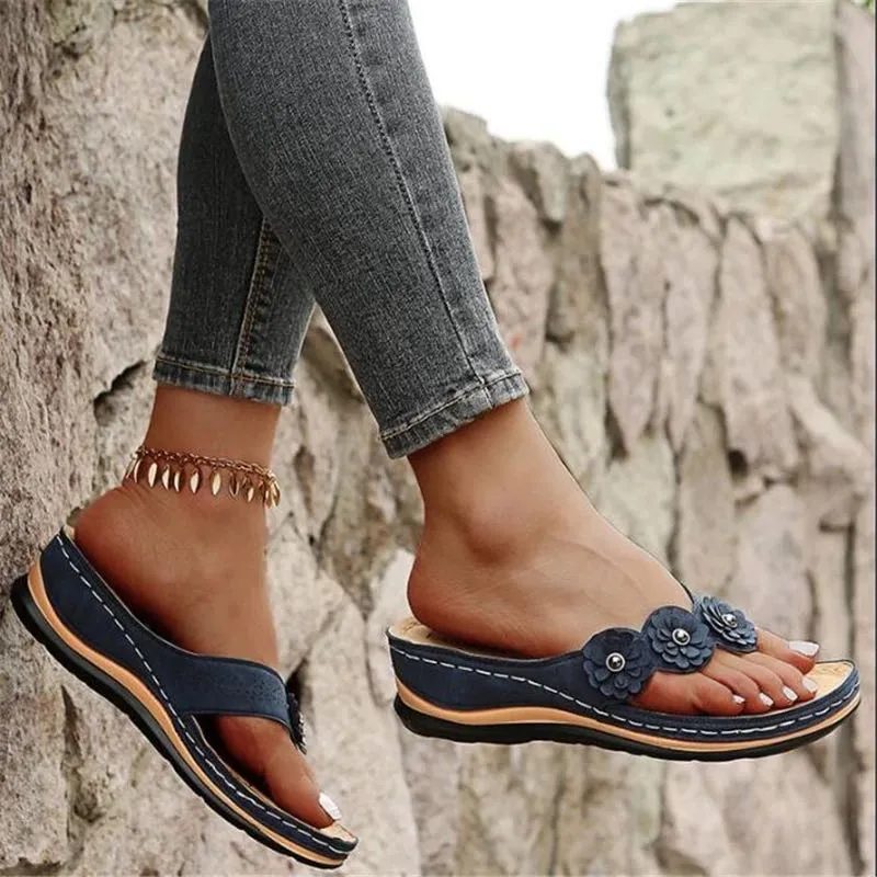 Comelyy Lightweight Flowers Clip Toe Sandals