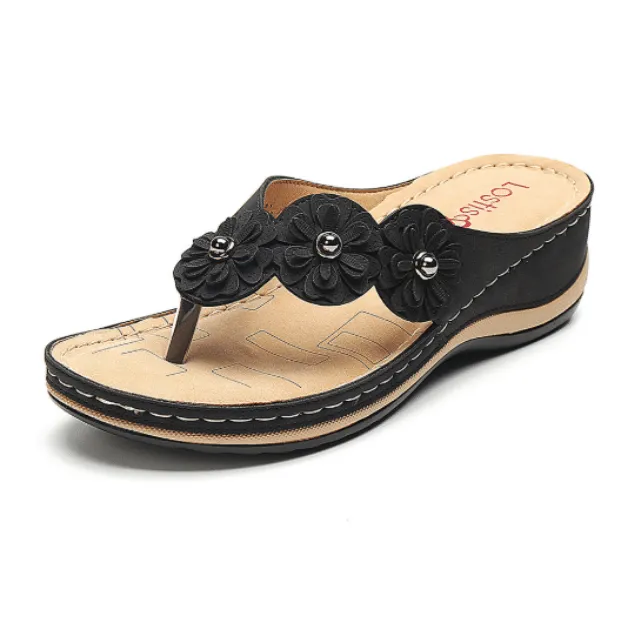 Comelyy Lightweight Flowers Clip Toe Sandals