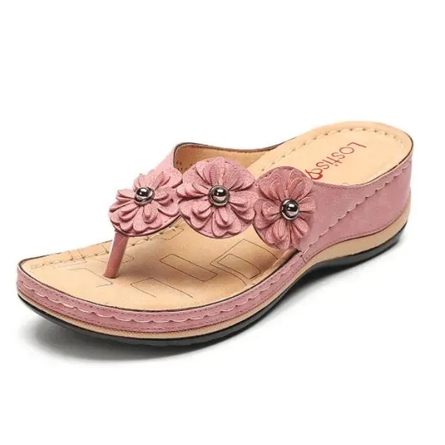 Comelyy Lightweight Flowers Clip Toe Sandals