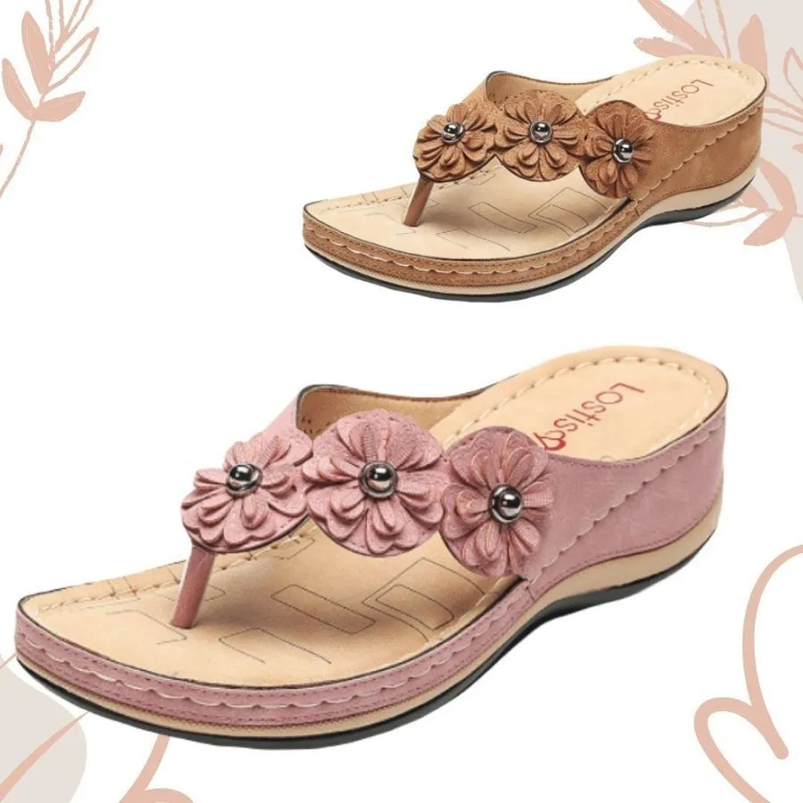 Comelyy Lightweight Flowers Clip Toe Sandals