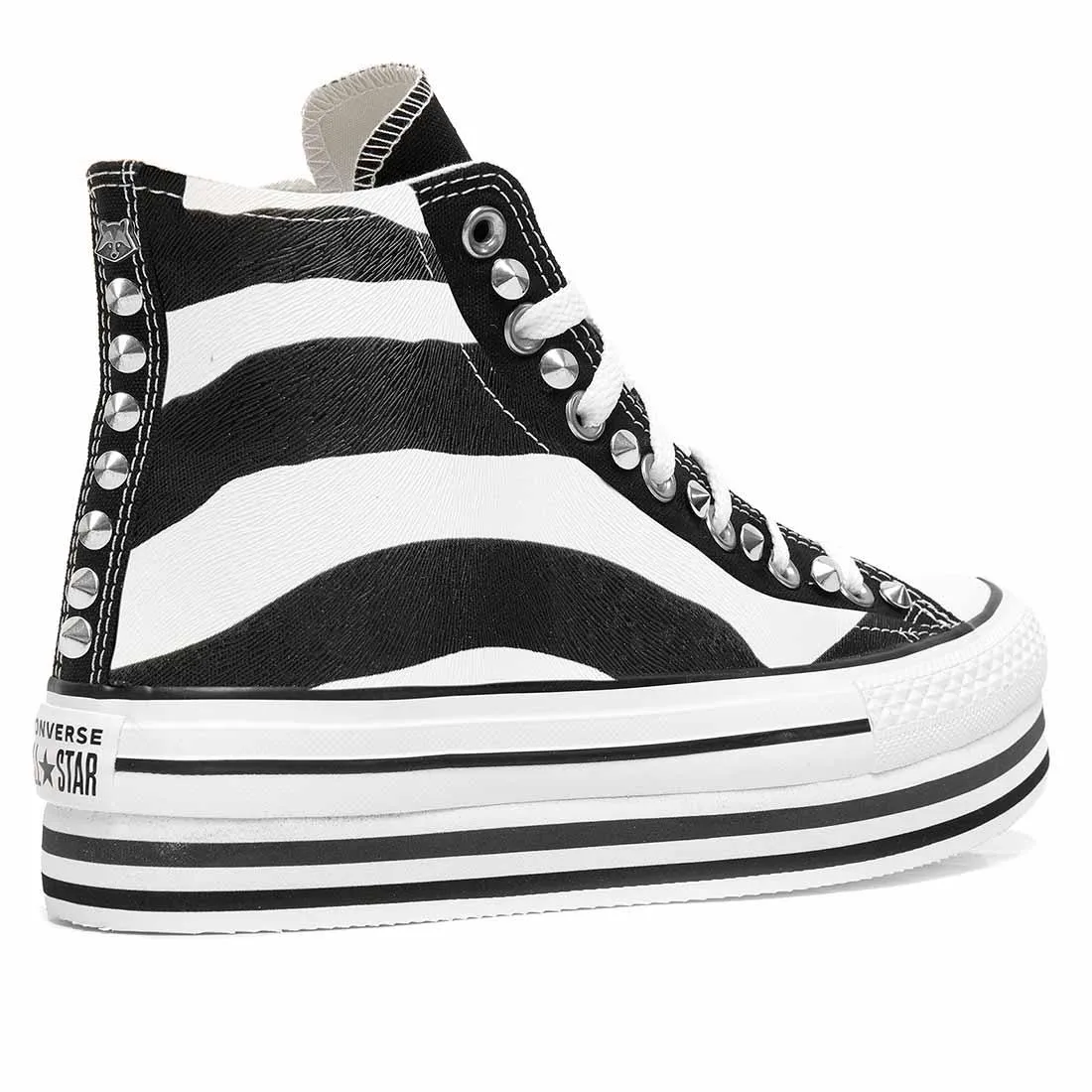 Converse Alte Zebrate con Suola Layer - Scontate