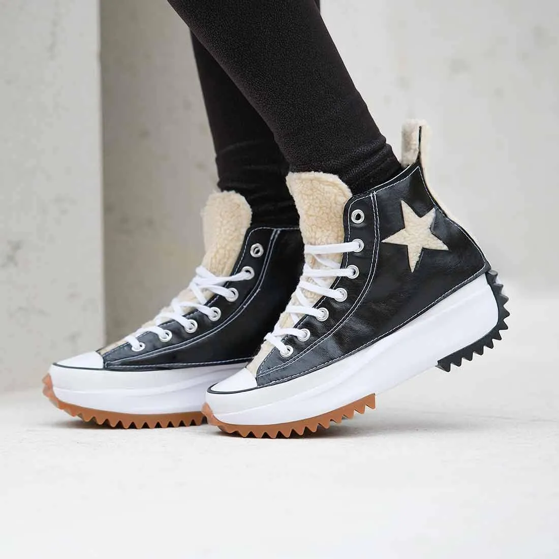 Converse Run Star Hike Alte in Pelle e Teddy