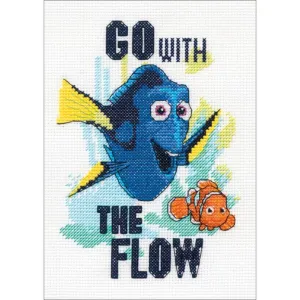 Counted Cross Stitch Kit 5in x 7in Go With The Flow (14 Count)