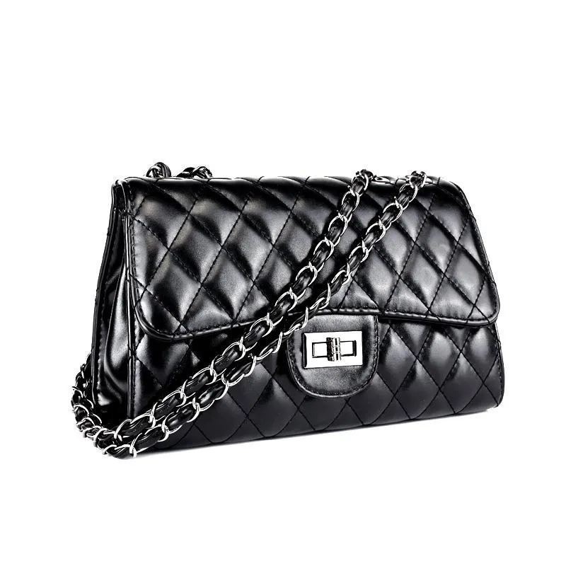 cross body bag black with chain - 2023