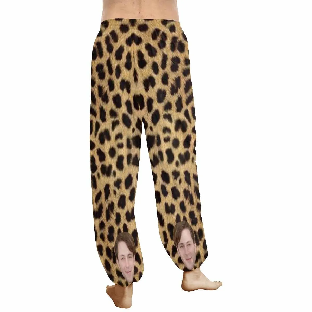 Custom Face Harem Pants Leopard Print Unisex All Over Print Personalized Yoga Pants