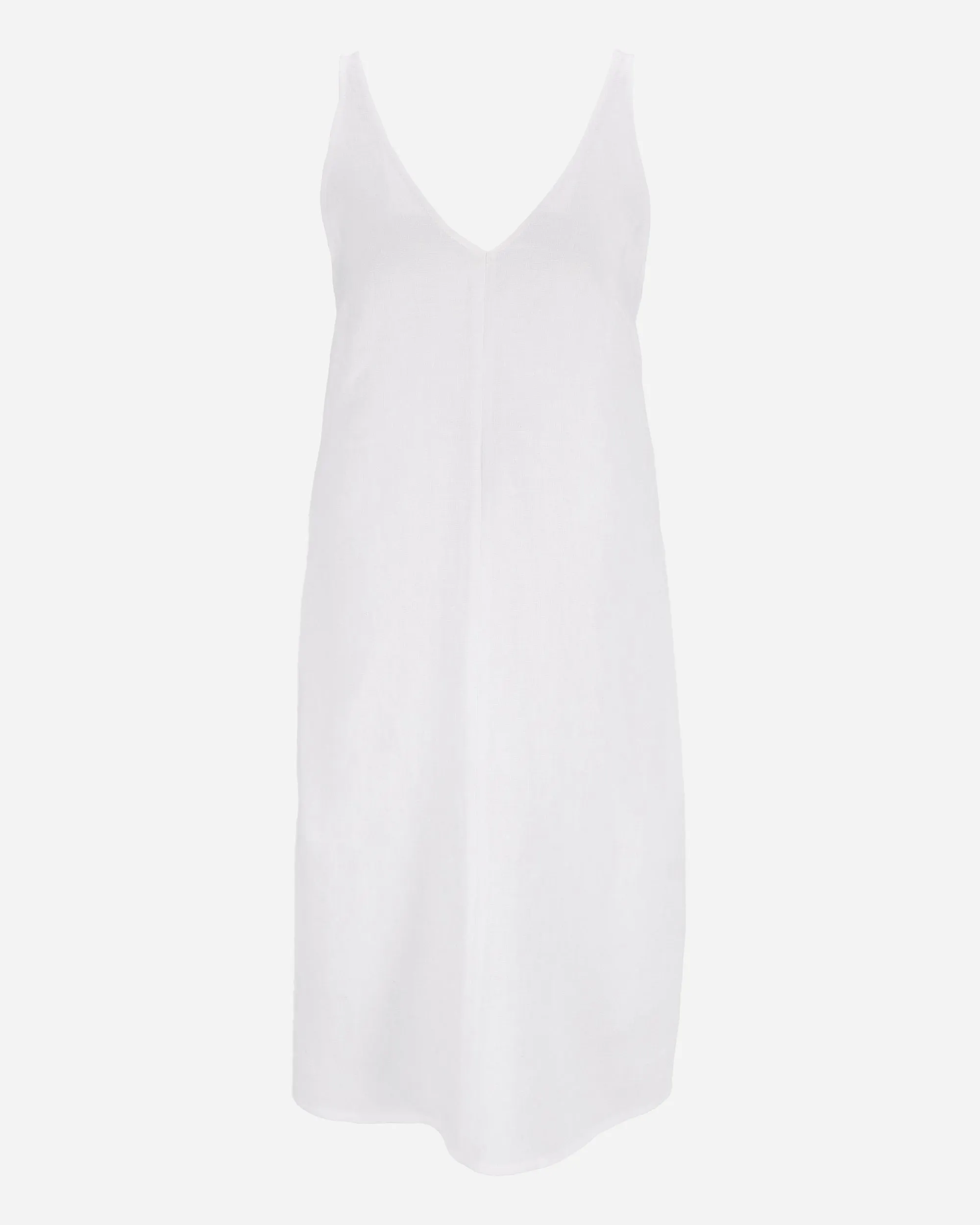 Cut-out linen dress TAHITI in White