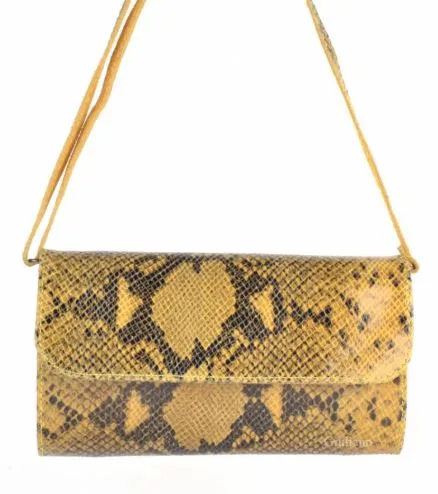Detachable Strap Italian Leather Clutch Purse