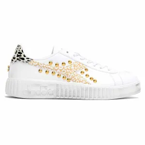 Diadora Game Platform Maculate con Borchie Oro