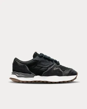 Distressed Black Low Top Sneakers