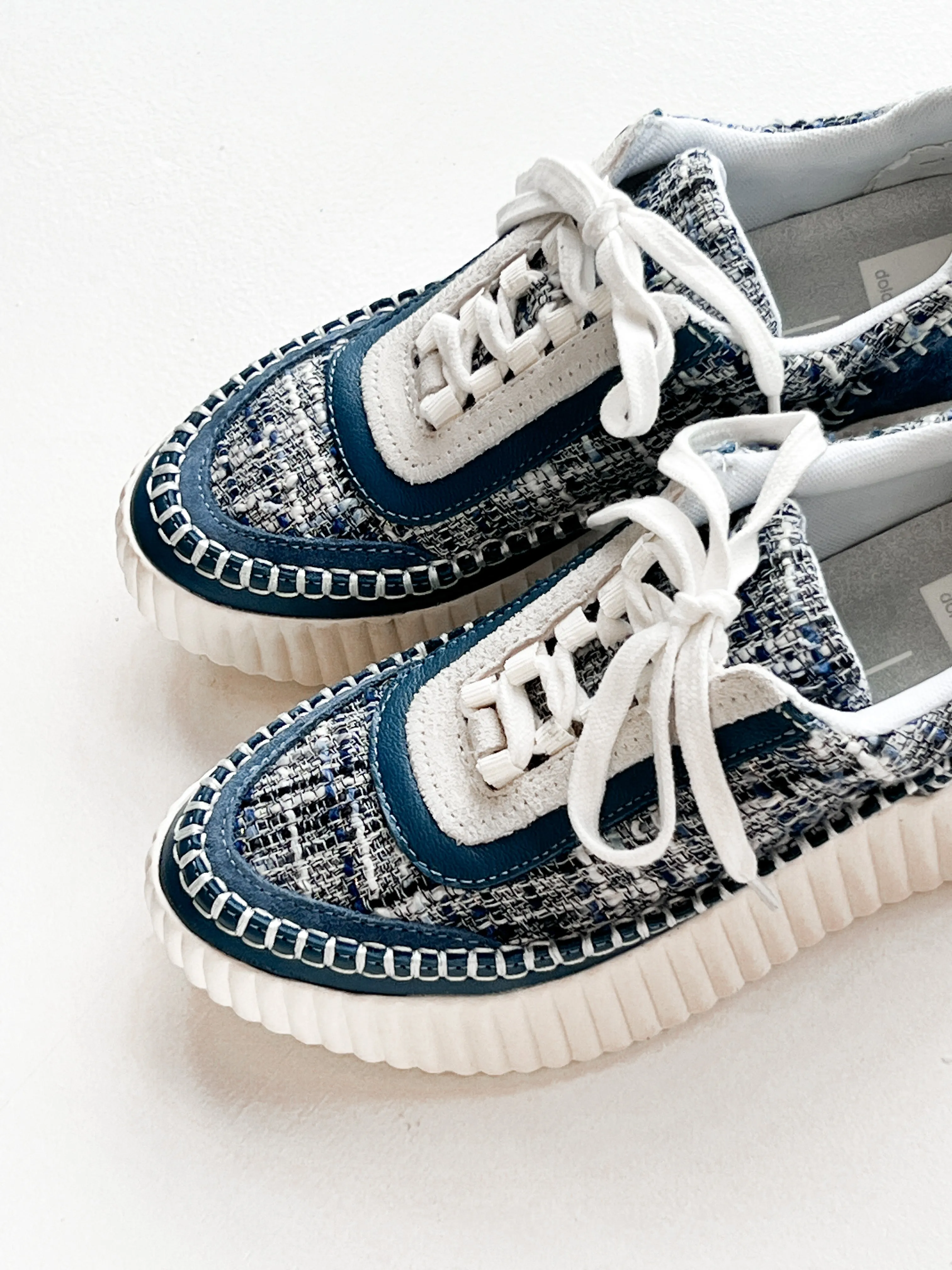 Dolen Navy Multi Woven Sneakers