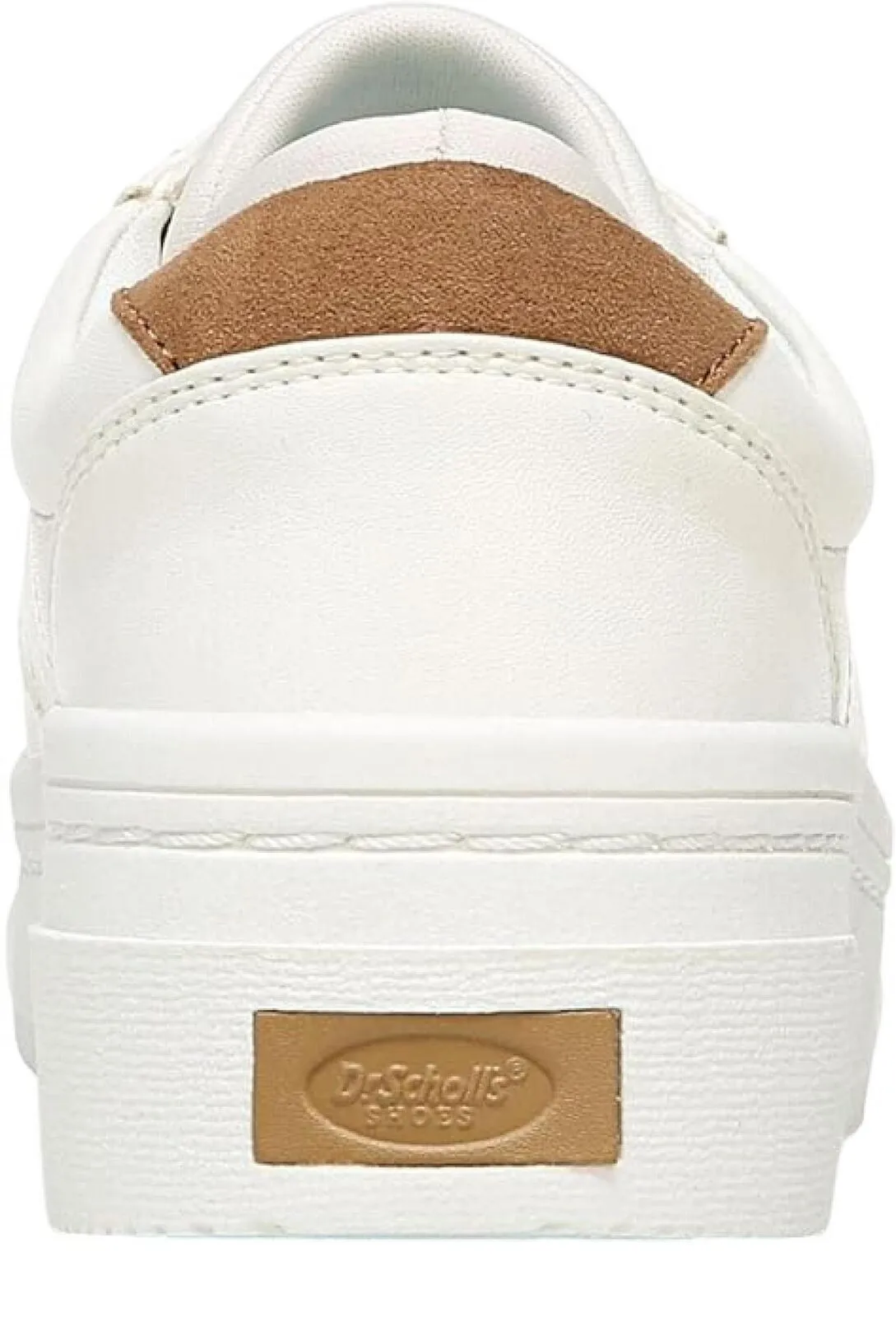 Dr. Scholl's Essential Womens Platform Sneakers H4978F1-102 White Tan 8.5M