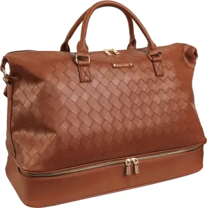 Ellen Tracy 20 Inch Woven Drop Bottom Duffel