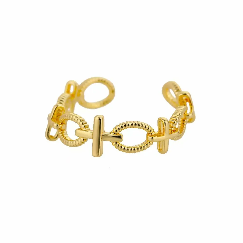 Eternity Cross Gold Ring