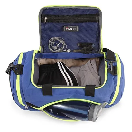 Fila Sprinter 19" Sport Duffel Bag, Blue/Neon