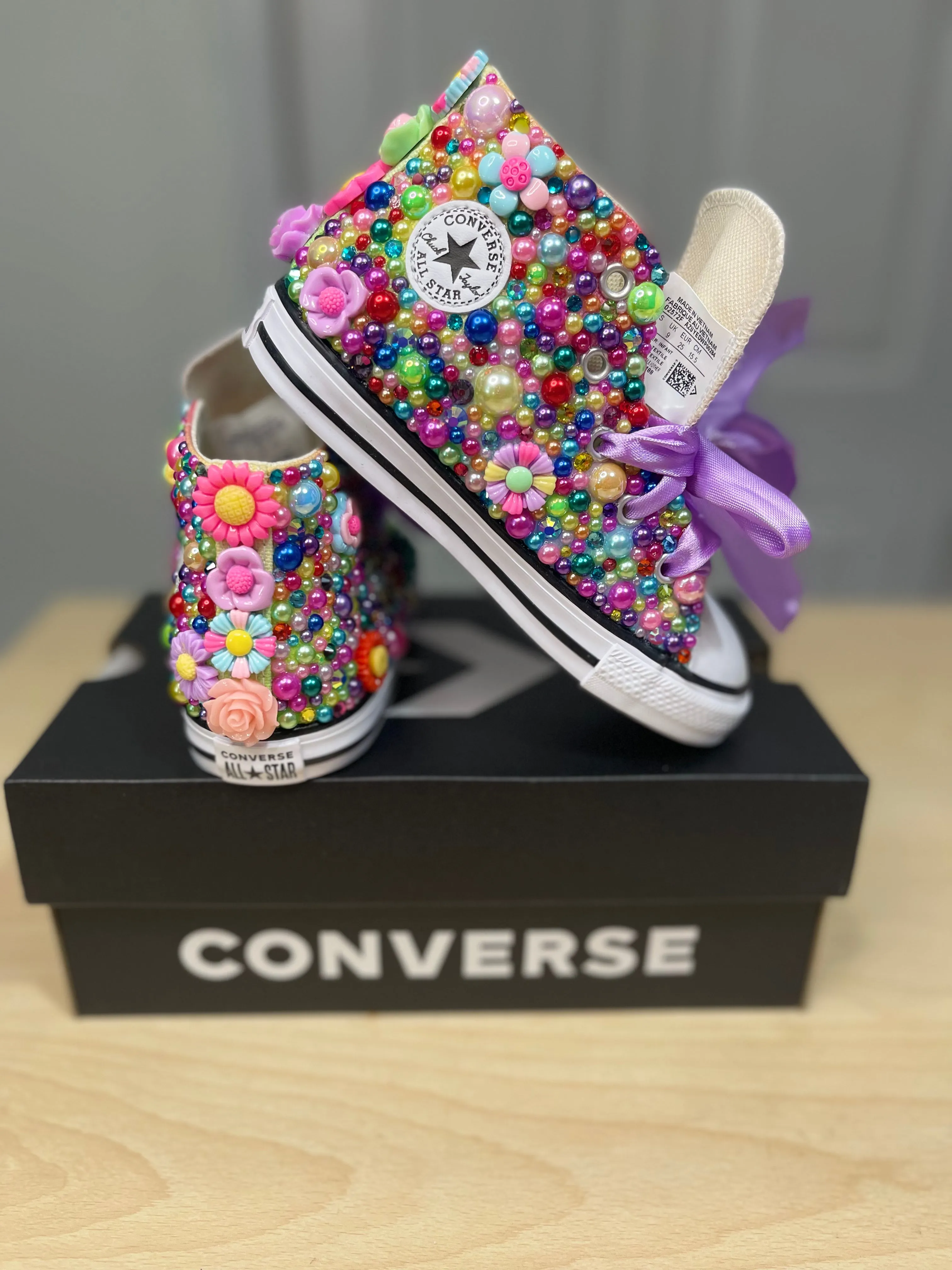 Flower Power Converse Shoes