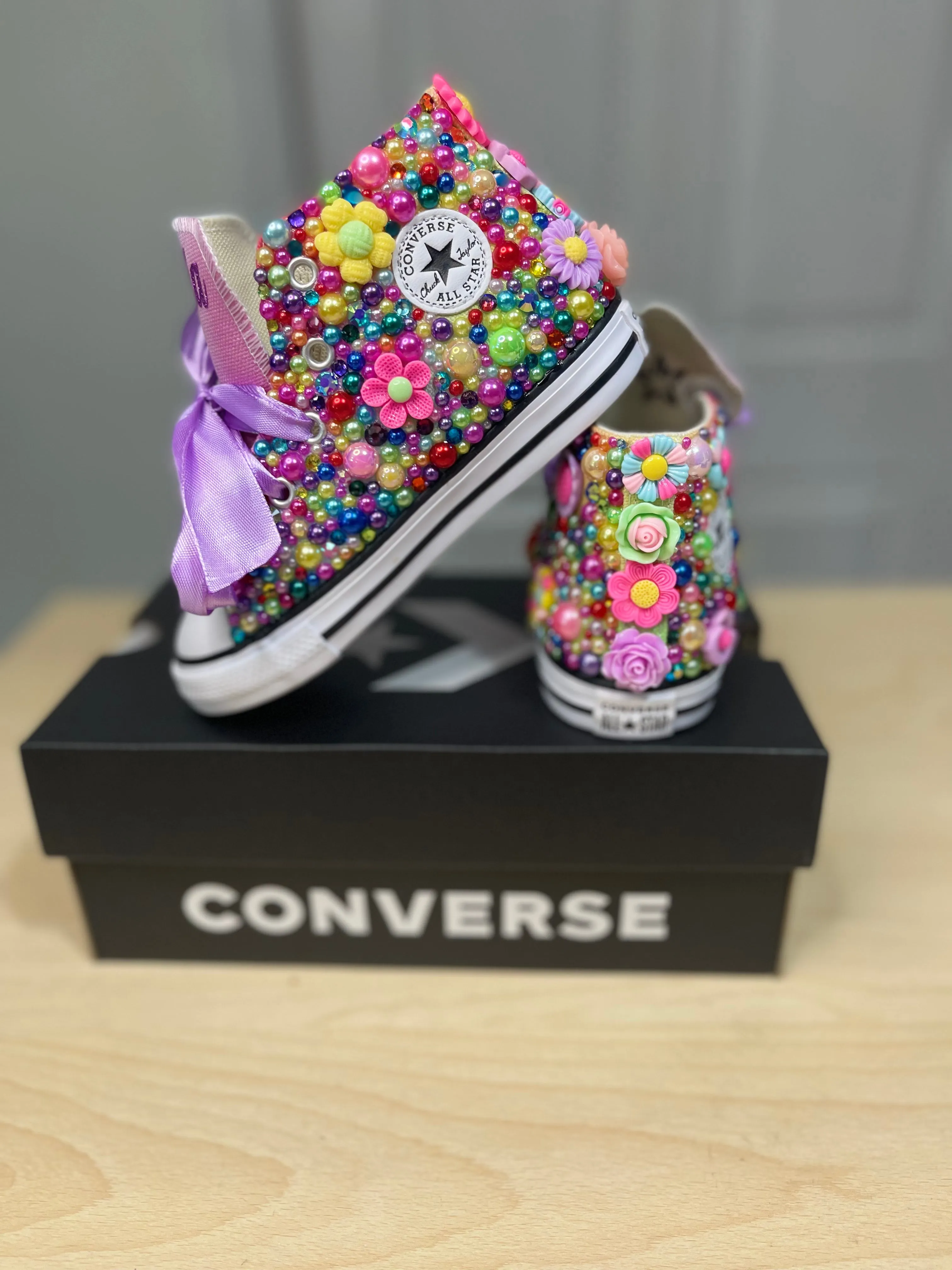 Flower Power Converse Shoes