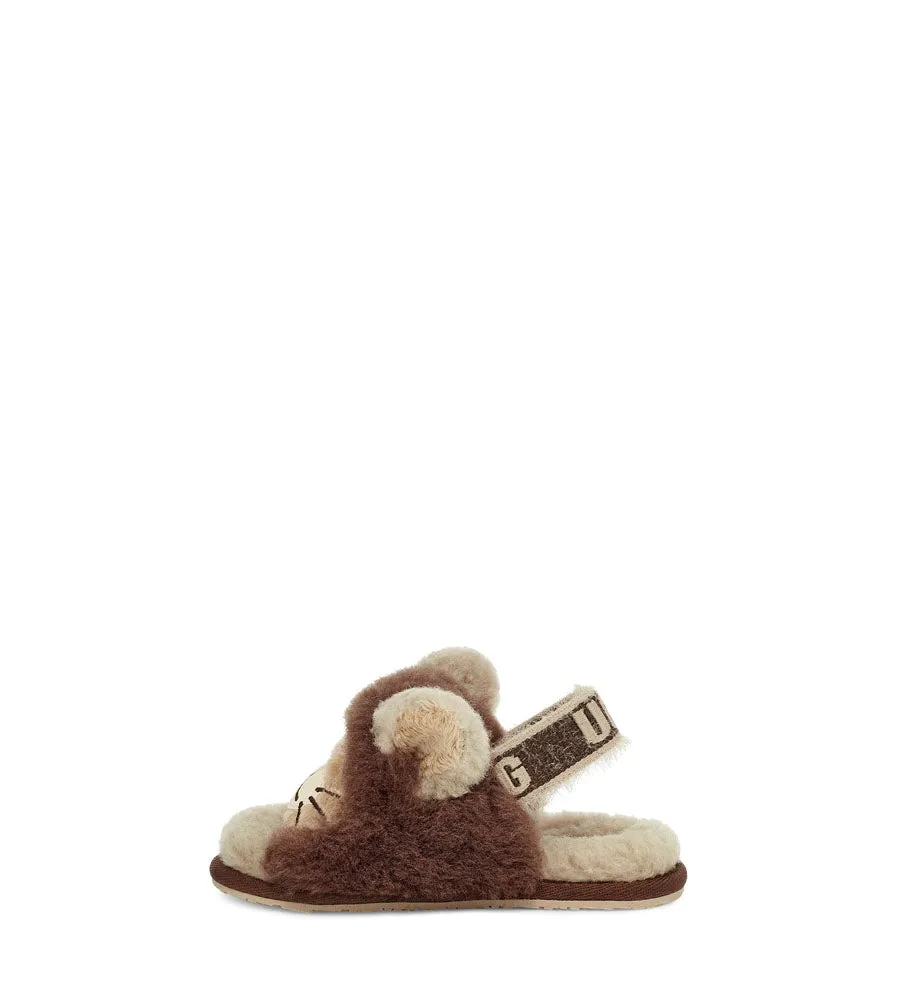 Fluff Yeah Slide Lion Stuffie in Sand/Chocolate by UGG
