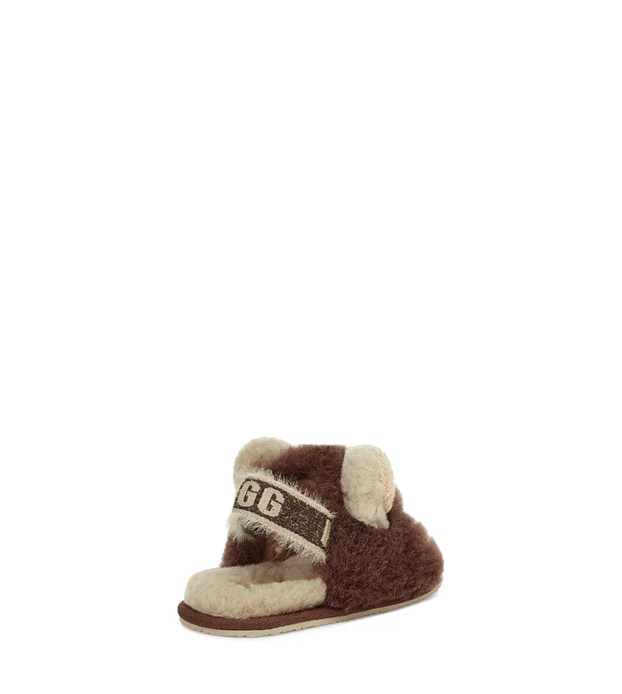 Fluff Yeah Slide Lion Stuffie in Sand/Chocolate by UGG