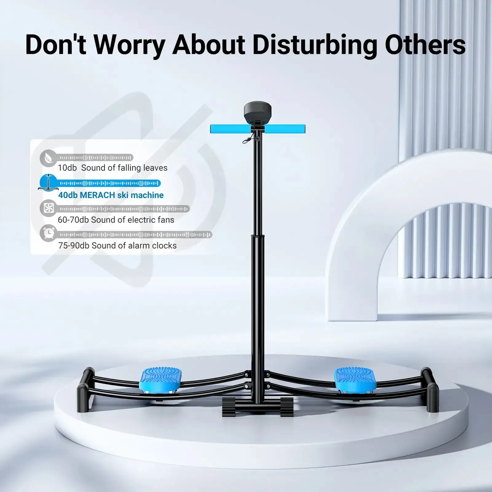 Foldable and Adjustable Height Simulated Ski Trainer
