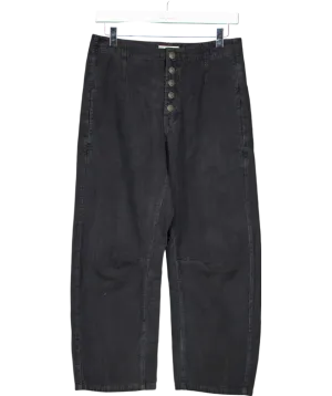 Free People Black We The Free Osaka Mid-rise Barrel Cord Jeans W26