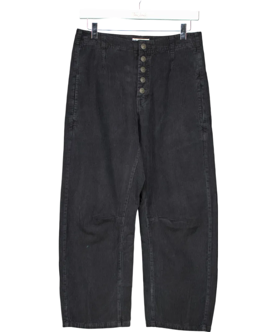 Free People Black We The Free Osaka Mid-rise Barrel Cord Jeans W26
