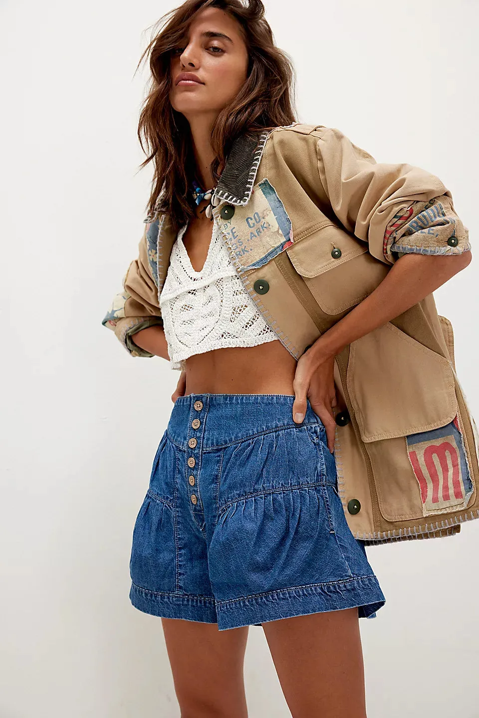 Free People Fleur Denim Short