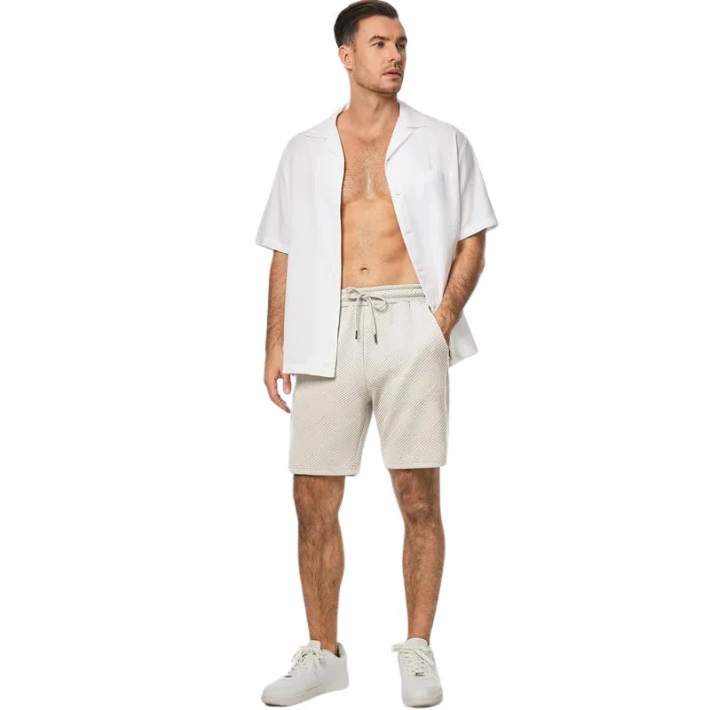Geometric Texture Casual Shorts – Where Style Meets Comfort