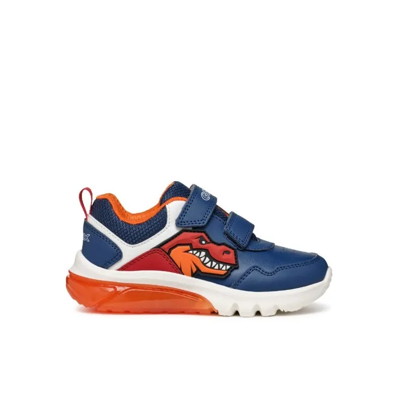 Geox Boys Junior Red Dinosaur Runner - J46LBA
