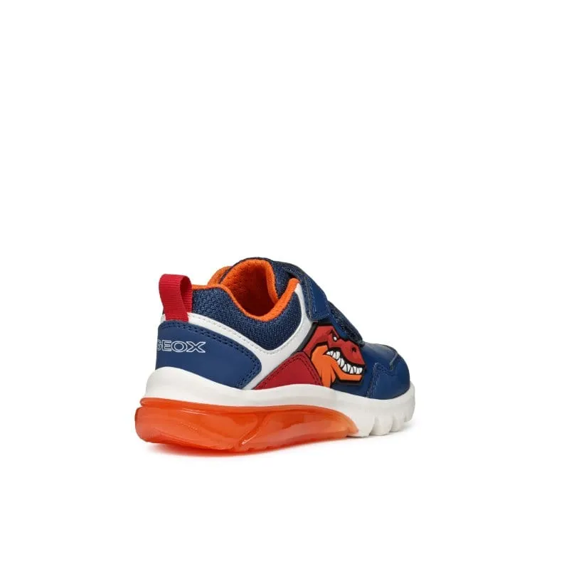 Geox Boys Junior Red Dinosaur Runner - J46LBA