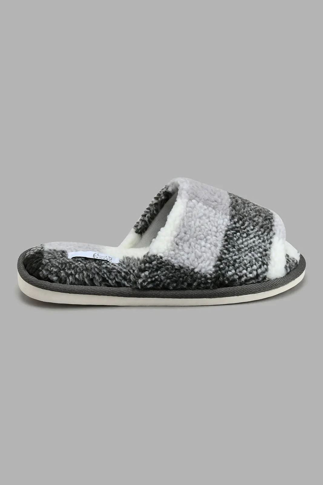 Grey Checkered Slipper