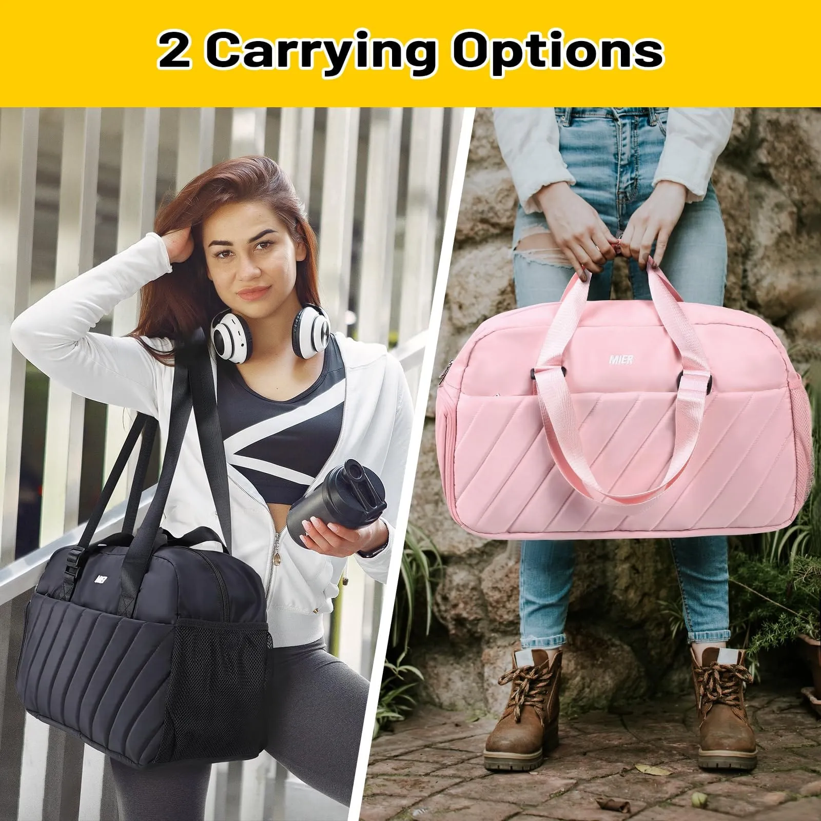 Gym Bag/Travel Duffle Bags with Compartment for Women
