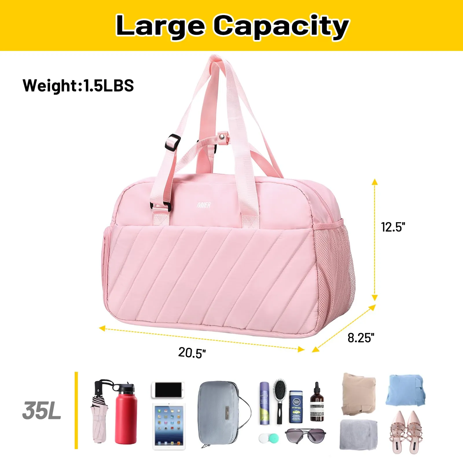 Gym Bag/Travel Duffle Bags with Compartment for Women