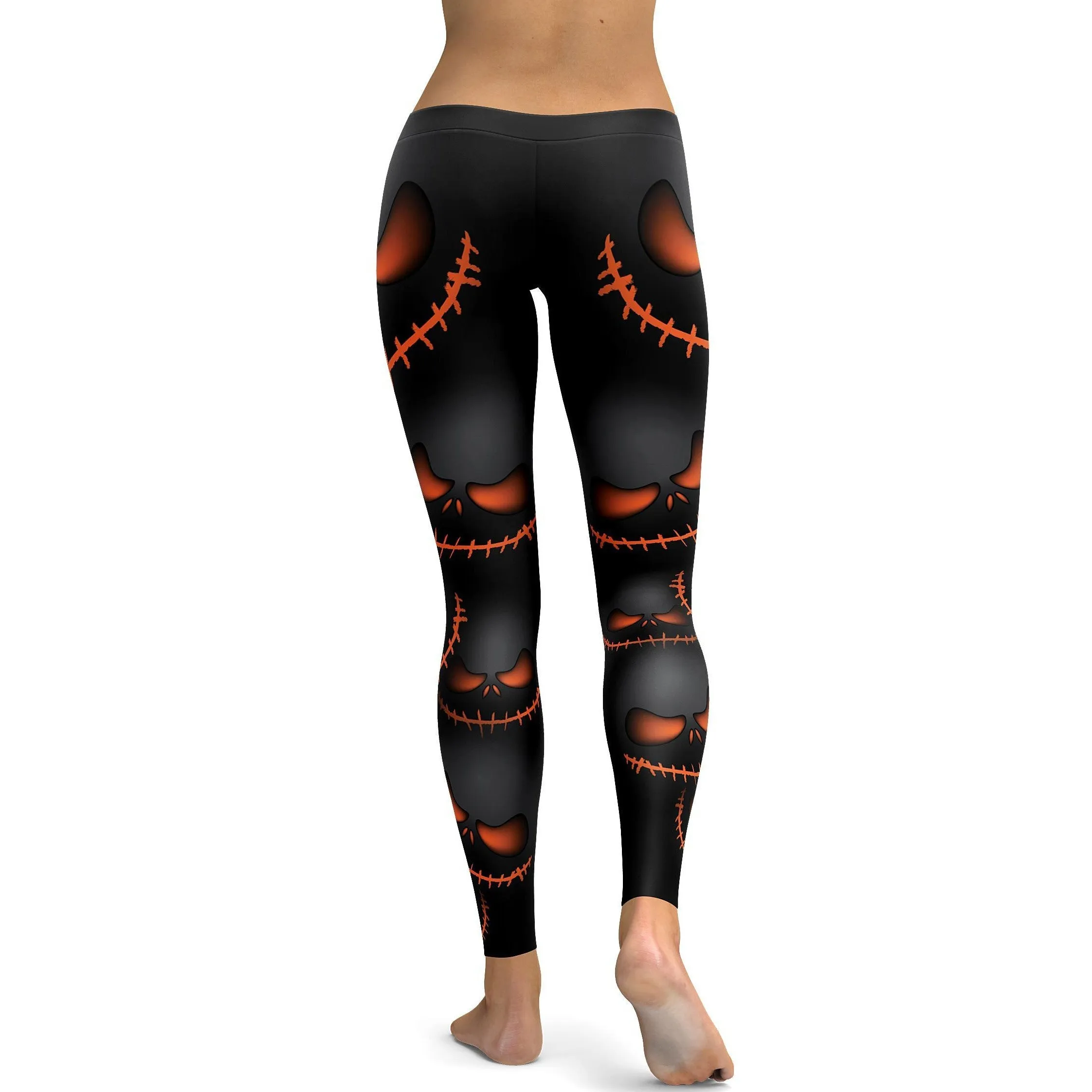 Halloween Evil Pumpkin Grin Leggings