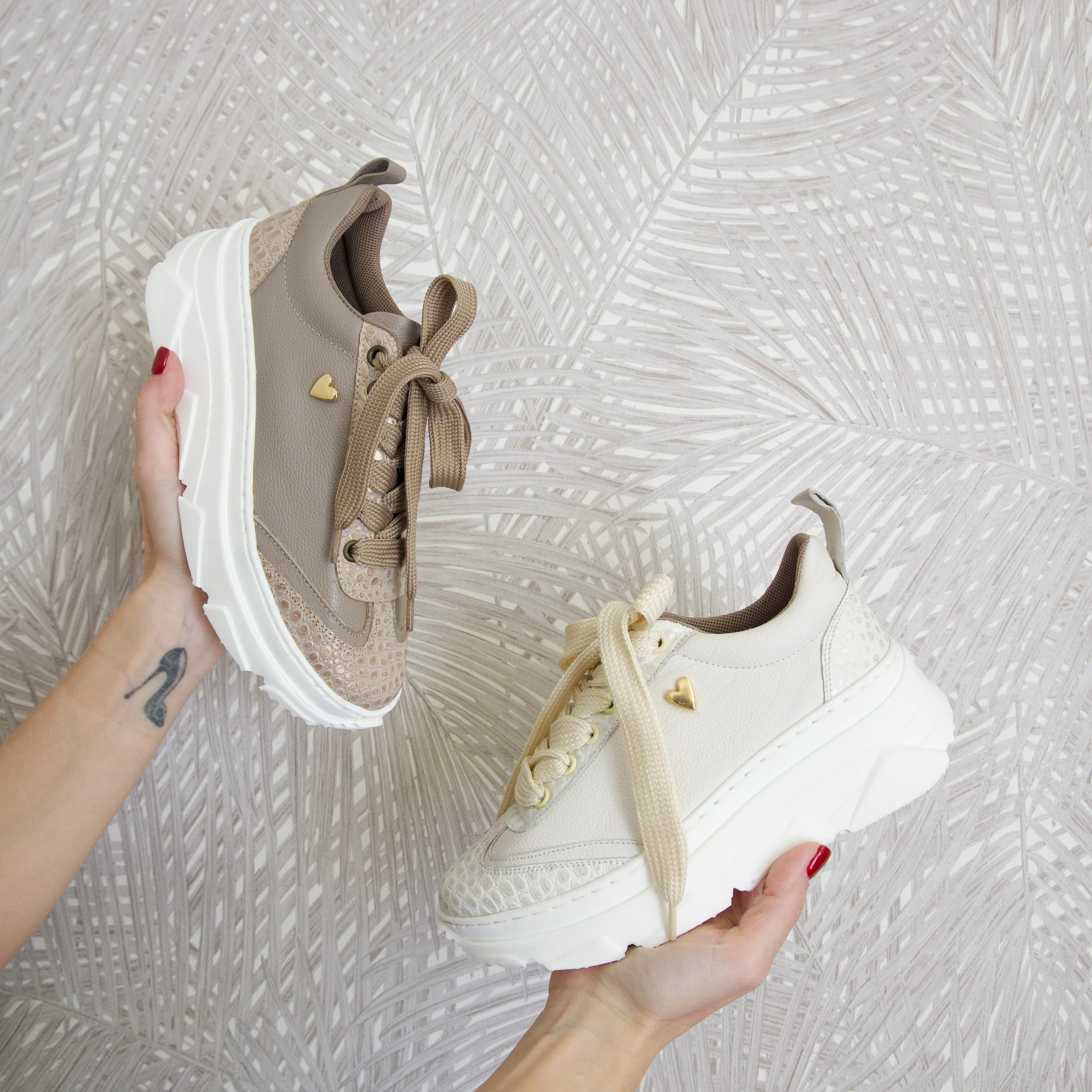 Hassi Sneakers - Beige [ No Return - No Exchange]