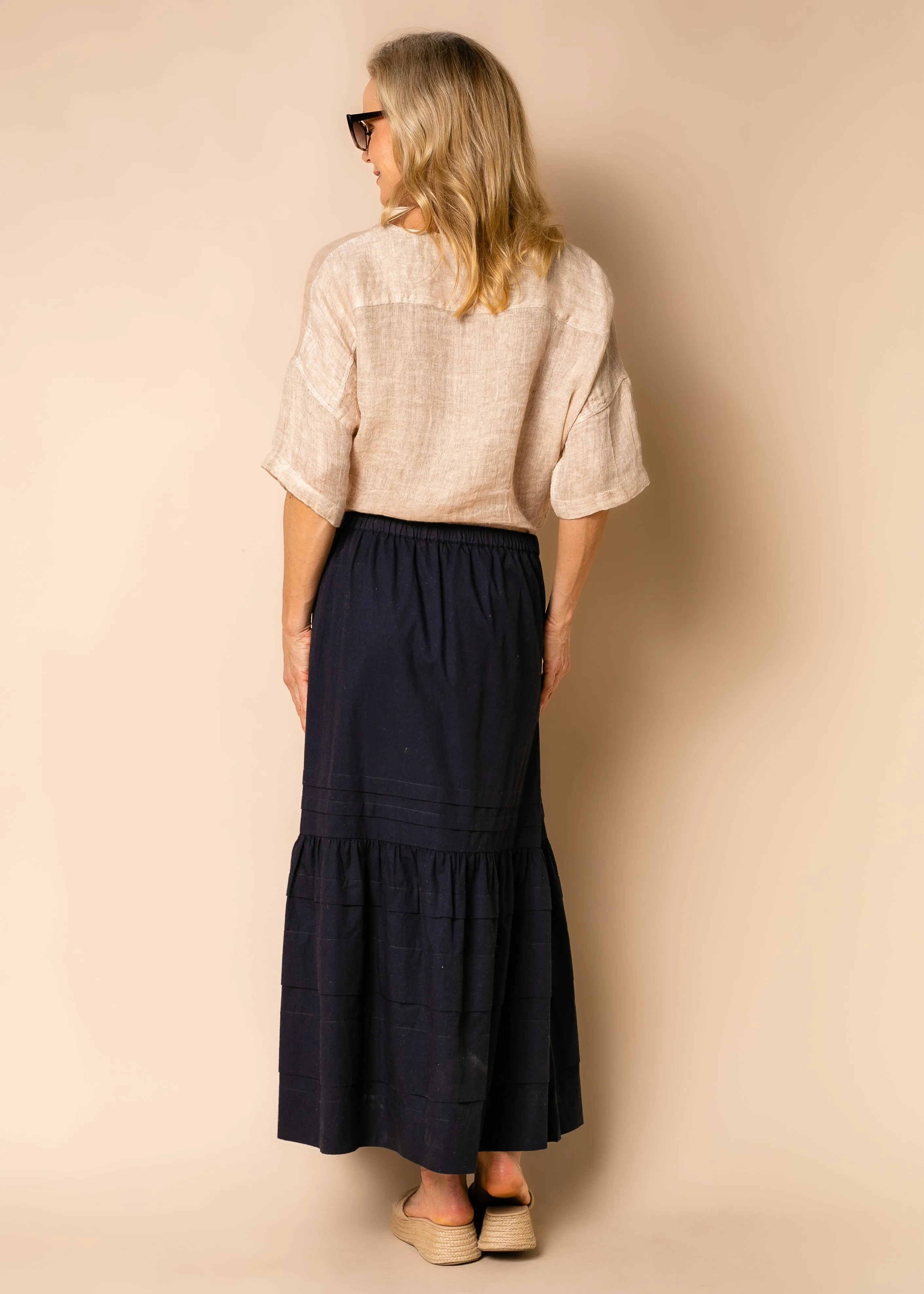 Honey Cotton Skirt in Navy