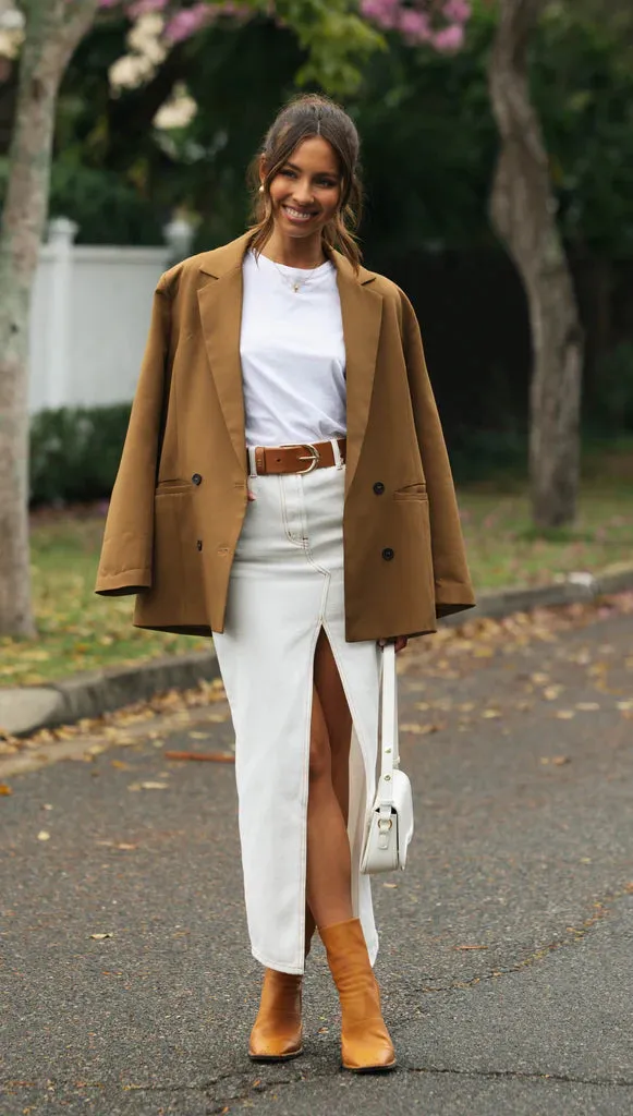 Hourglass Denim Skirt