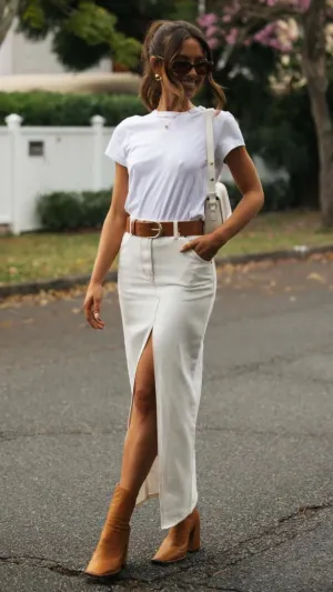 Hourglass Denim Skirt