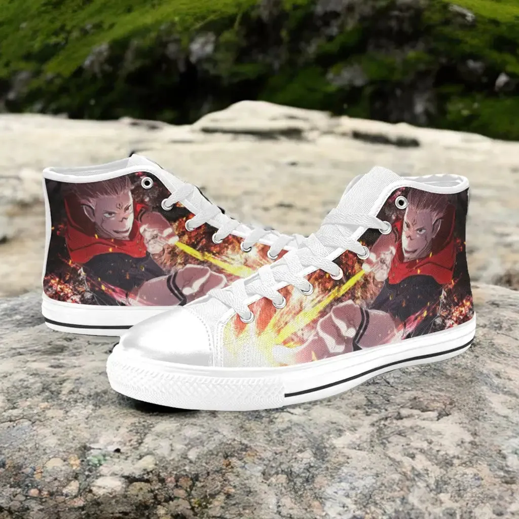 Jujutsu Kaisen Yuji Itadori Sukuna Shoes High Top Sneakers for Kids and Adults