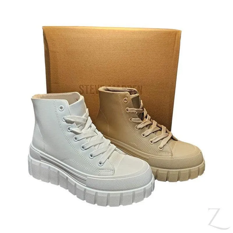 Ladies Platform Ankle Boots | Flat Sole | "Annie"