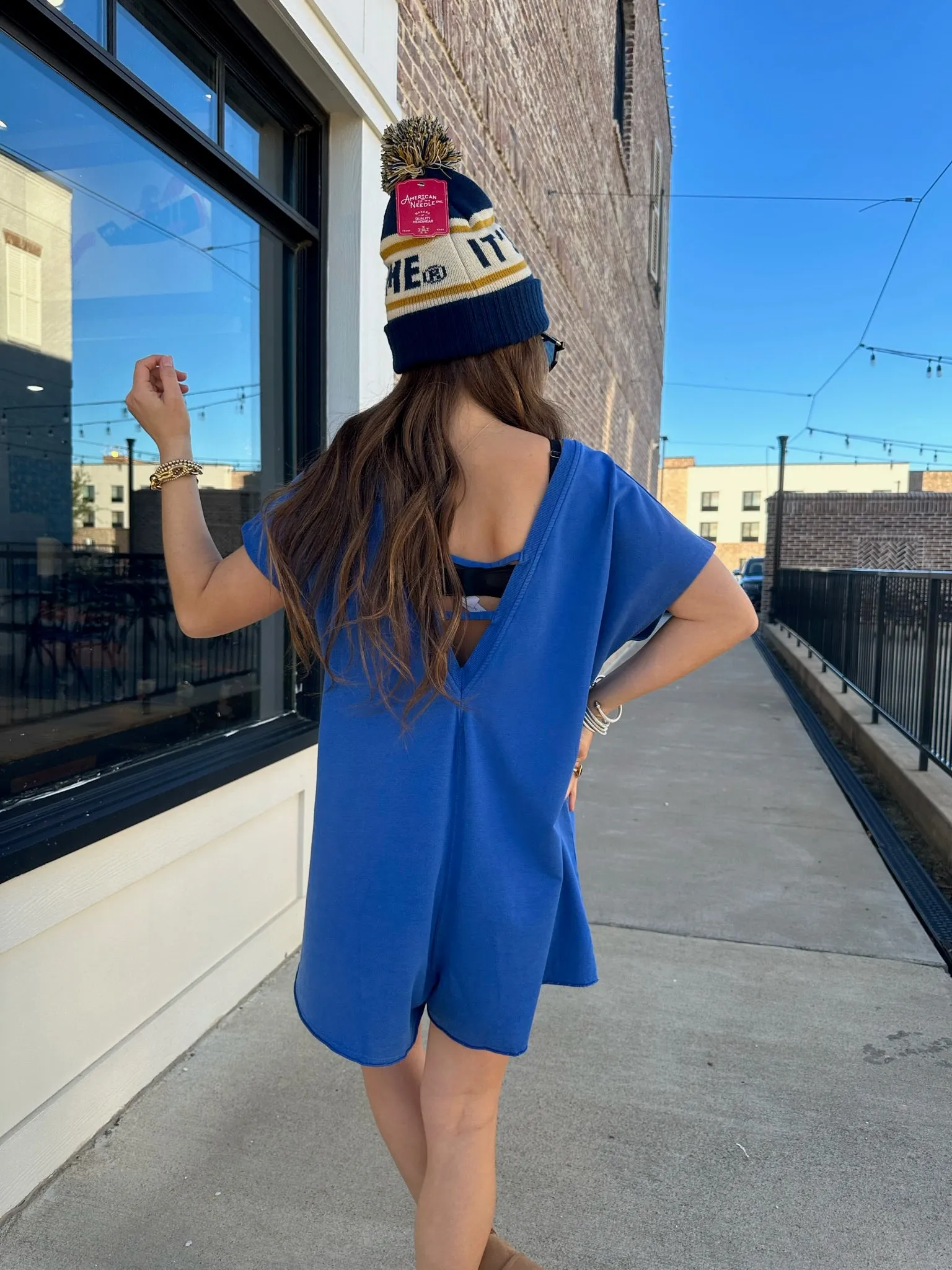 Lalamia | Luna Pocket Romper Royal Blue