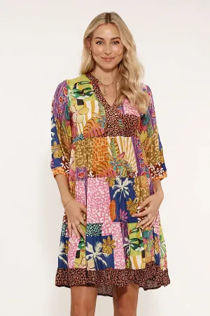Lula Life San Sebastian Tier Dress Multi S