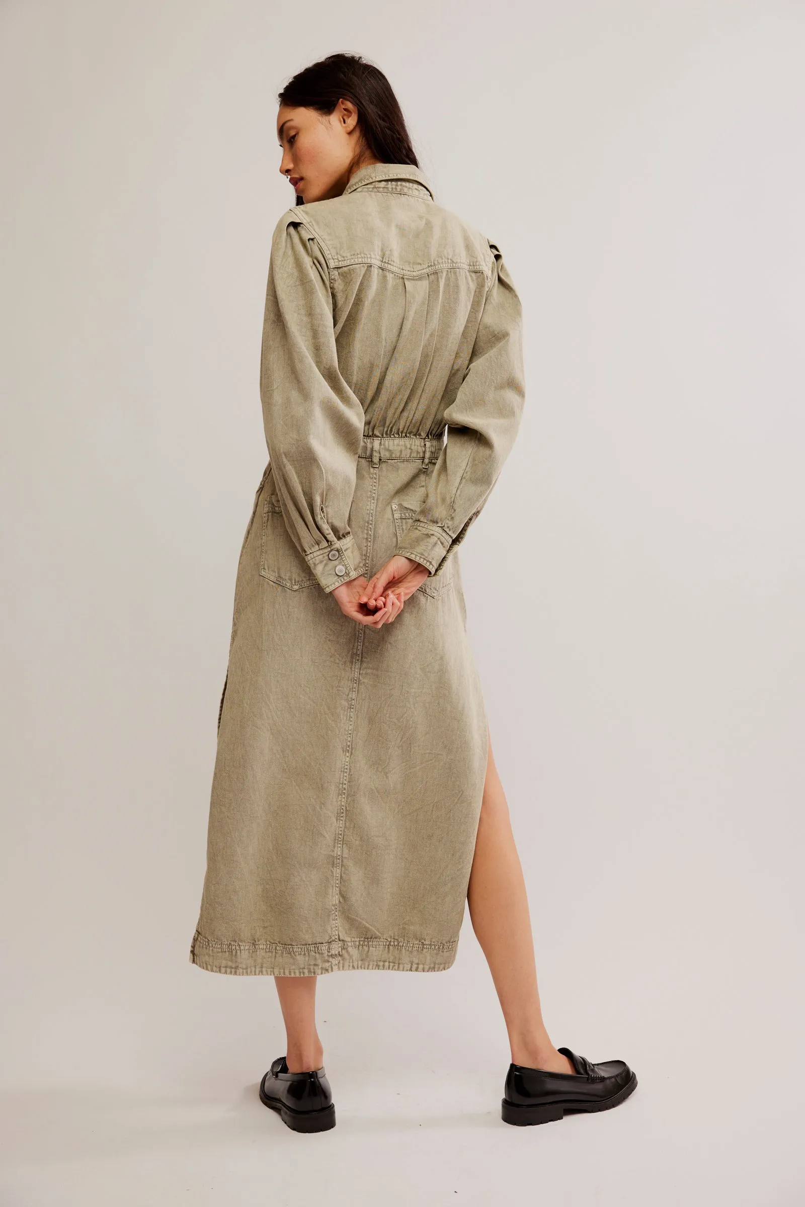 Mad Love Denim Midi - Sage