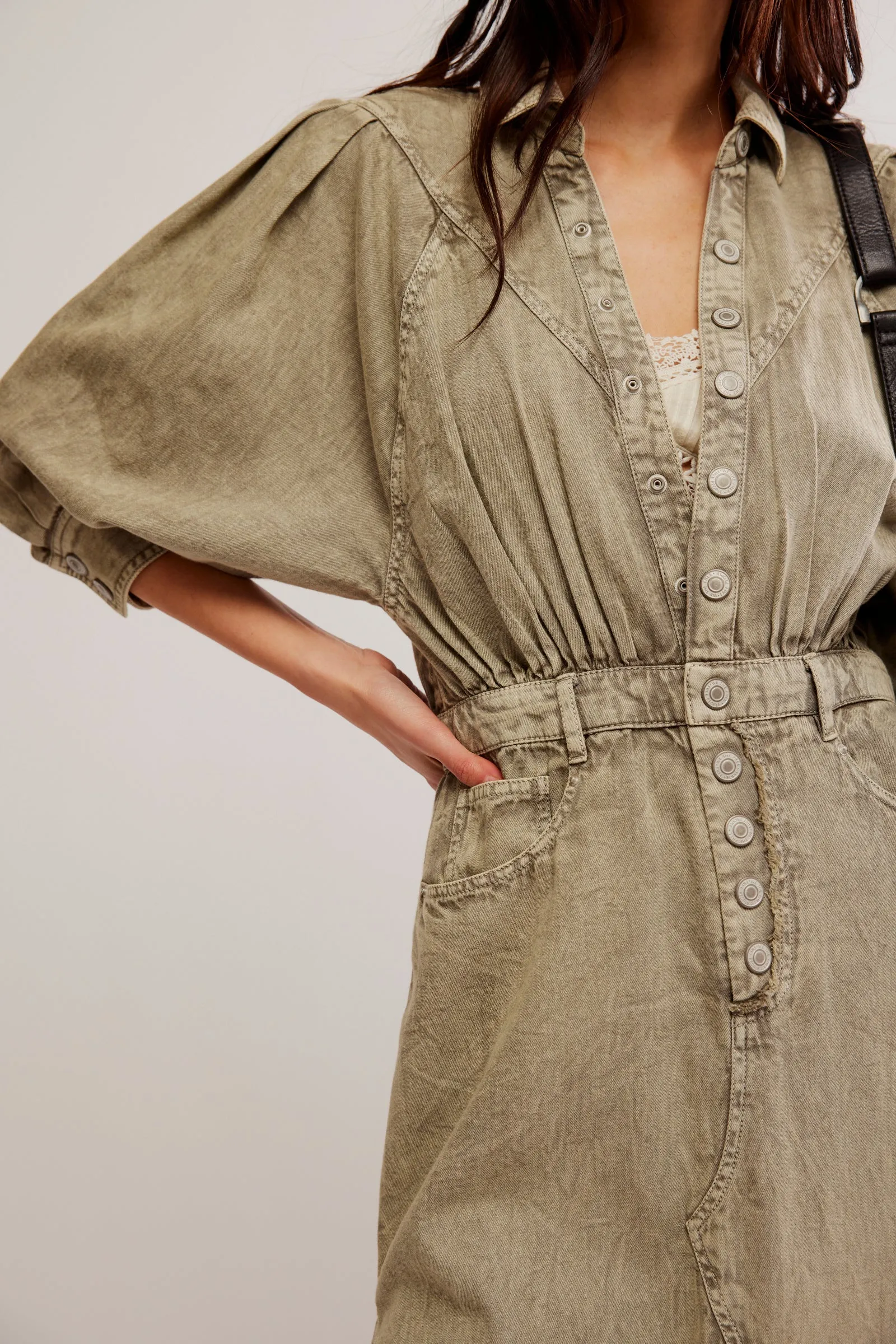 Mad Love Denim Midi - Sage