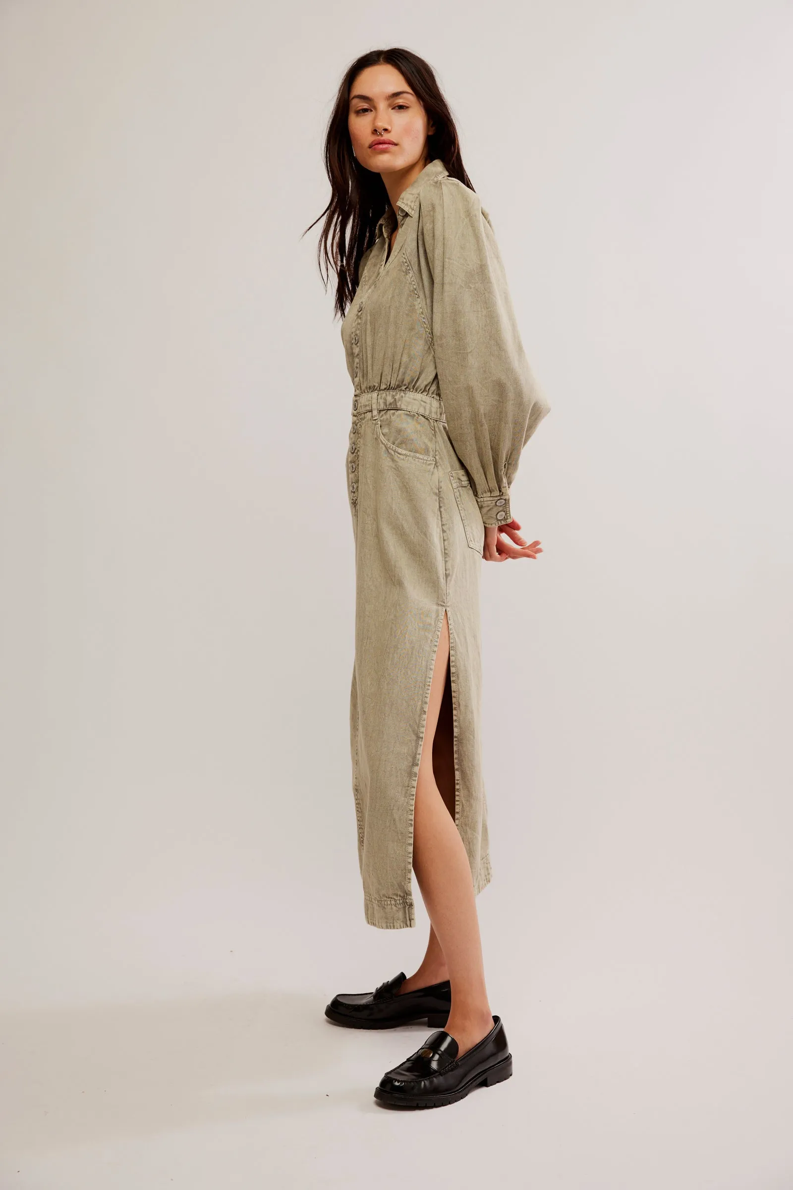 Mad Love Denim Midi - Sage