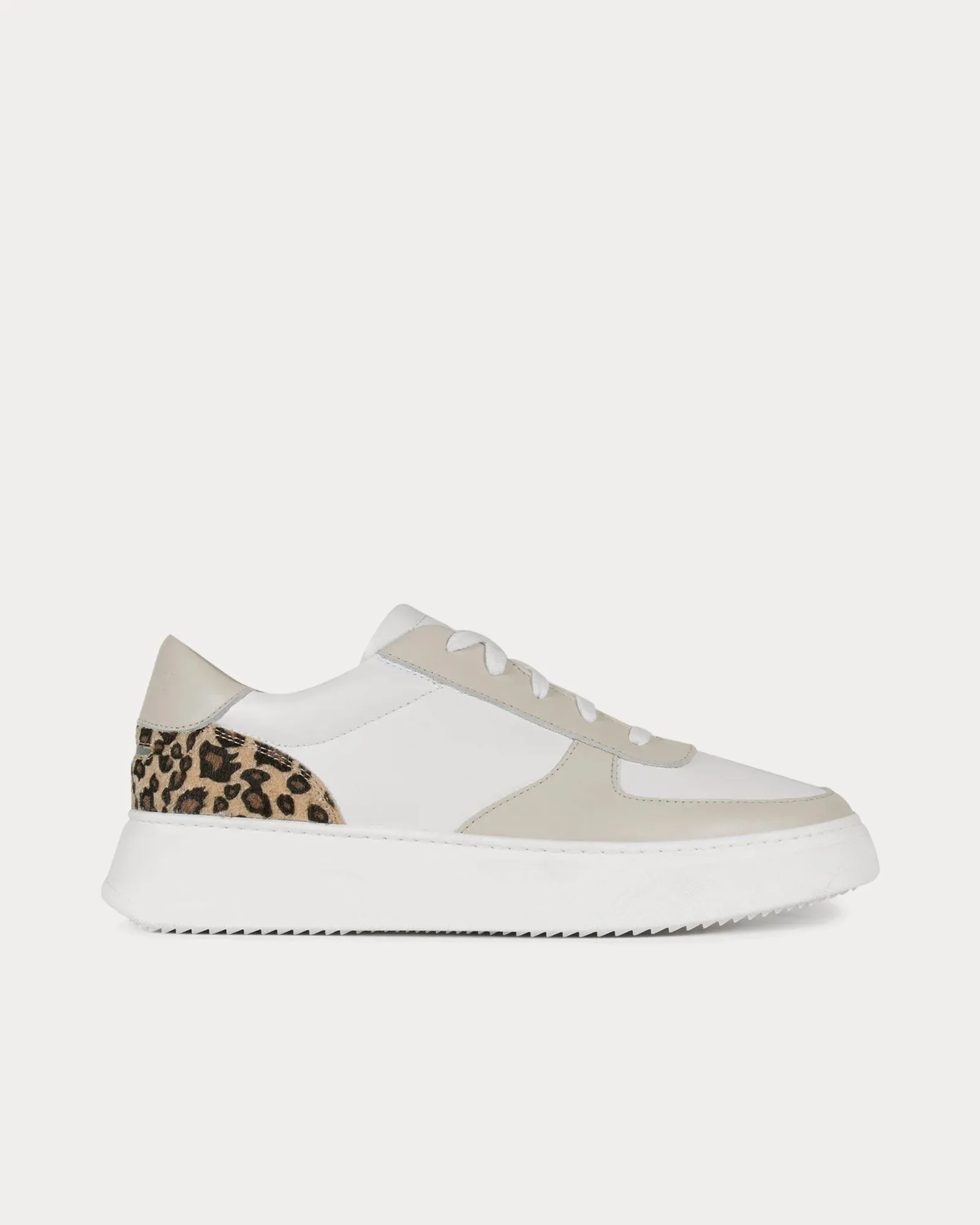 Marais Leather & Suede Sand / Leopard Low Top Sneakers