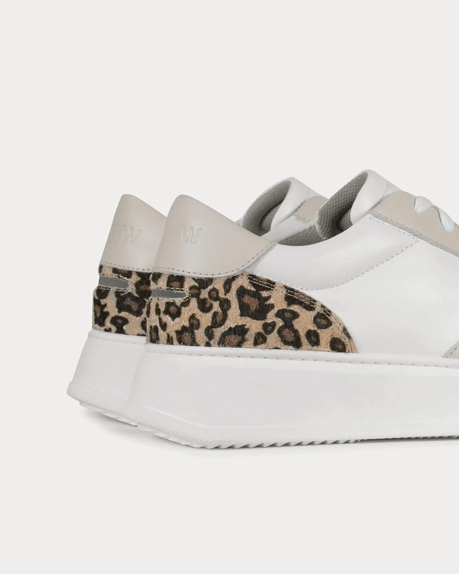 Marais Leather & Suede Sand / Leopard Low Top Sneakers