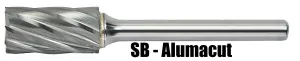 Mastercut SB-3 3/8" Cylindrical Shape with End Cut Carbide Burr (1 Burr)