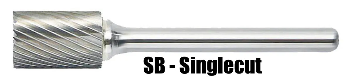 Mastercut SB-41 1/16" Cylindrical Shape with End Cut Carbide Burr (1 Burr)
