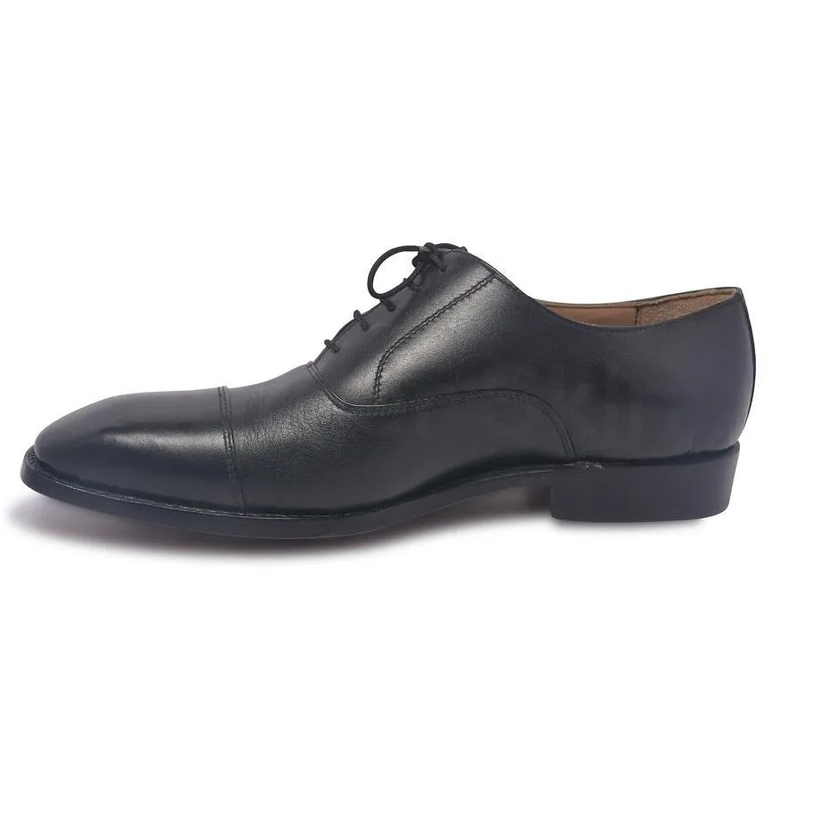 Men Black Formal Laces Genuine Leather Shoes