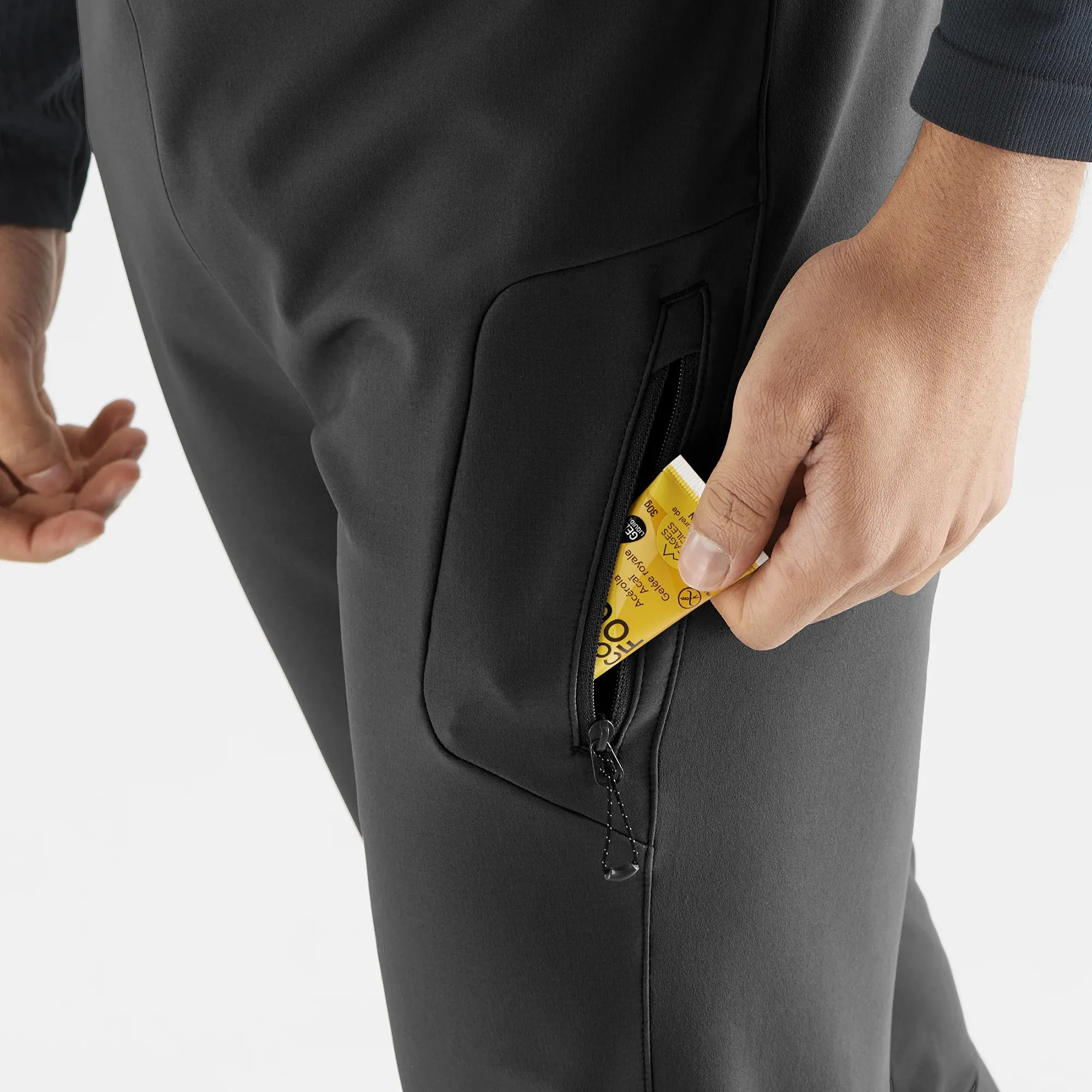 Men’s Cross Warm Softshell Pants (Deep Black)